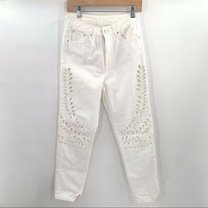 Nordstrom TopShop White Cutout Jeans